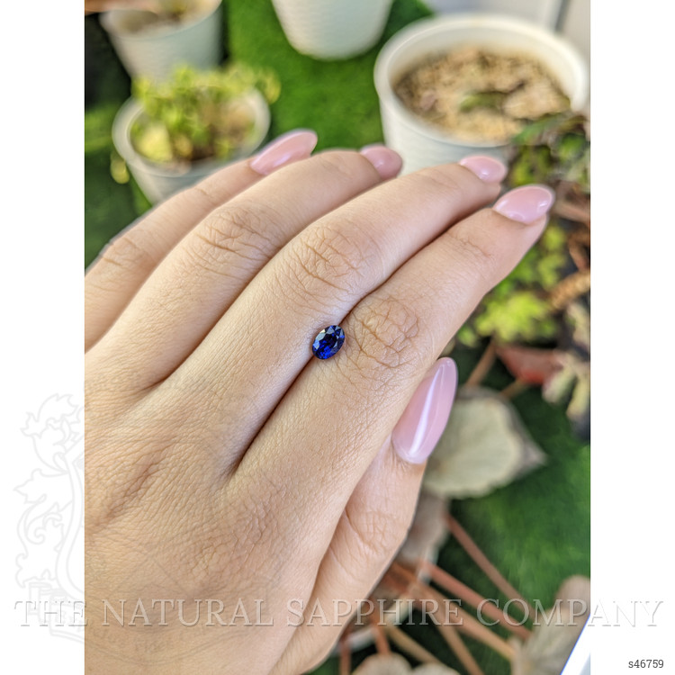 0.82 Ct. Purplish Blue Sapphire from Ceylon (Sri Lanka)