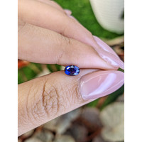 0.82 Ct. Purplish Blue Sapphire from Ceylon (Sri Lanka) Life Style