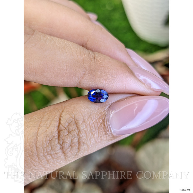 0.82 Ct. Purplish Blue Sapphire from Ceylon (Sri Lanka)