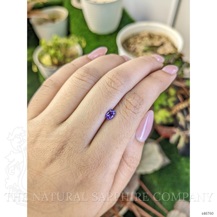 0.66 Ct. Purple Sapphire from Ceylon (Sri Lanka)