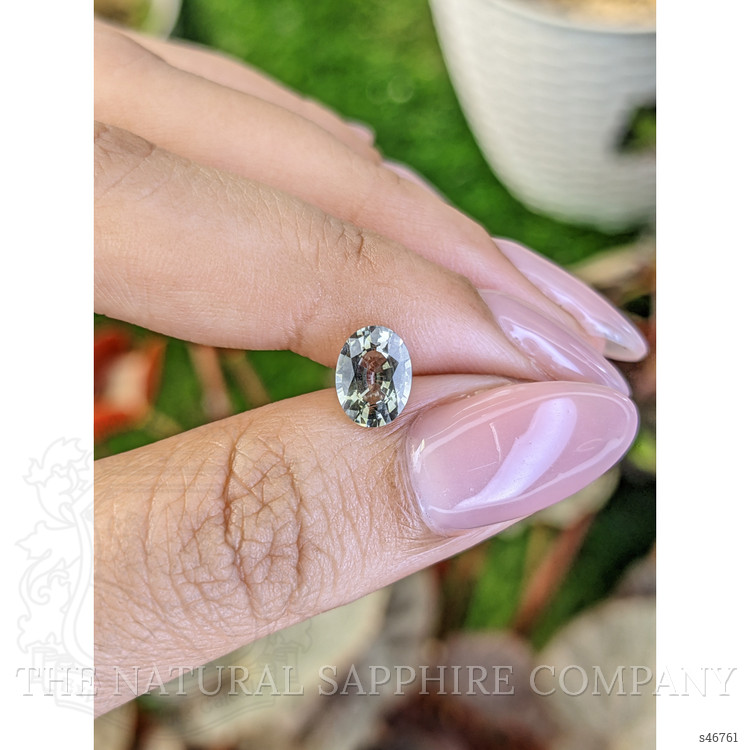 1.37 Ct. Yellowish Green Sapphire from Ceylon (Sri Lanka)
