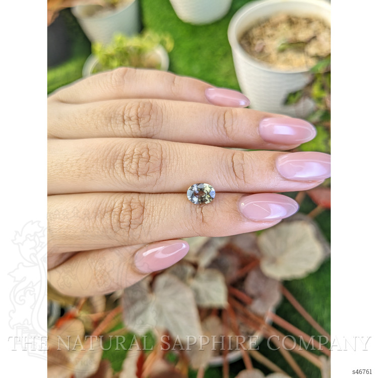 1.37 Ct. Yellowish Green Sapphire from Ceylon (Sri Lanka)