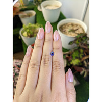 0.65 Ct. Purplish Blue Sapphire from Ceylon (Sri Lanka) Life Style