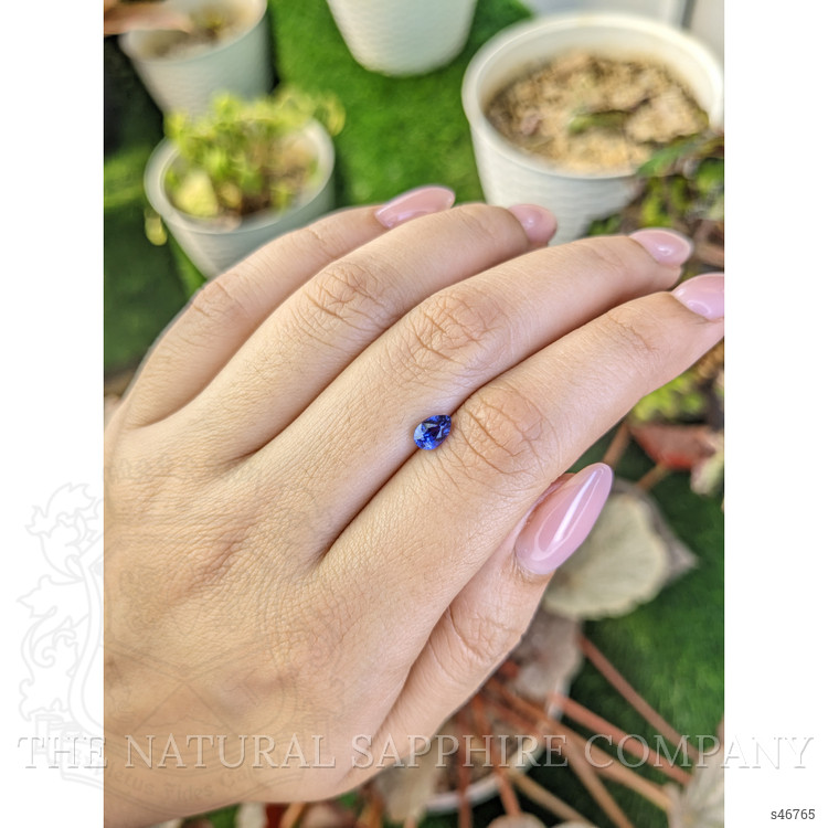0.65 Ct. Purplish Blue Sapphire from Ceylon (Sri Lanka)