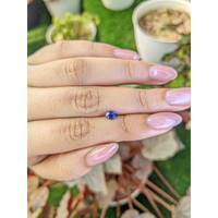 0.65 Ct. Purplish Blue Sapphire from Ceylon (Sri Lanka) Life Style
