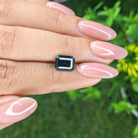2.18 Ct. Bluish Green Sapphire from Madagascar Life Style