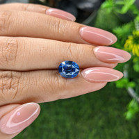 3.04 Ct. Blue Sapphire from Madagascar Life Style