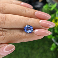 2.62 Ct. Blue Sapphire from Madagascar Life Style