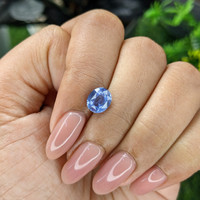 2.04 Ct. Blue Sapphire from Madagascar Life Style