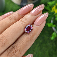 2.22 Ct. Purplish Pink Sapphire from Madagascar Life Style