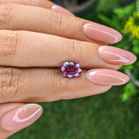 2.22 Ct. Purplish Pink Sapphire from Madagascar Life Style