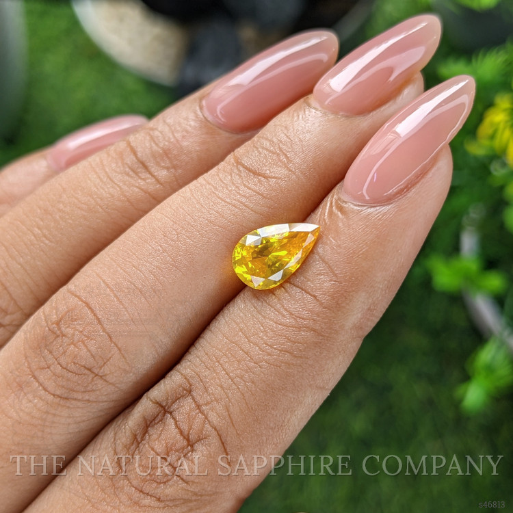 2.13 Ct. Orangish Yellow Sapphire from Ceylon (Sri Lanka)