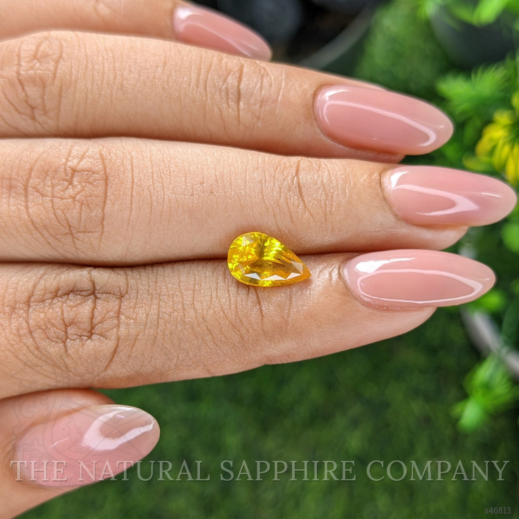 2.13 Ct. Orangish Yellow Sapphire from Ceylon (Sri Lanka)