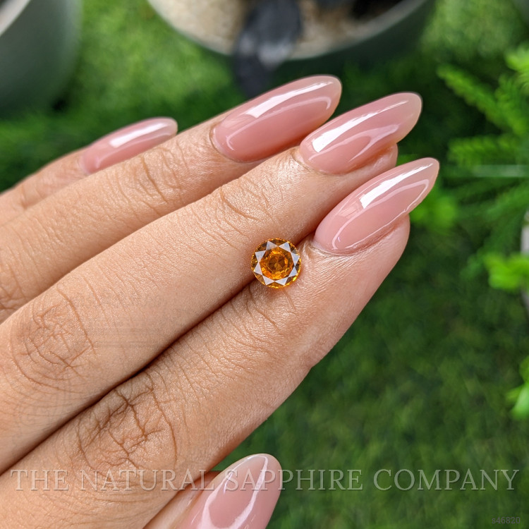 1.08 Ct. Yellowish Orange Sapphire from Ceylon (Sri Lanka)
