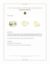 3.09 Ct. Yellow Sapphire from Ceylon (Sri Lanka) Appraisal