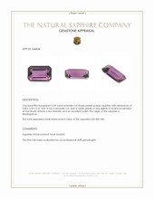 2.09 Ct. Pinkish Purple Sapphire from Madagascar Appraisal