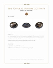 2.48 Ct. Black Star Sapphire from Ceylon (Sri Lanka) Appraisal