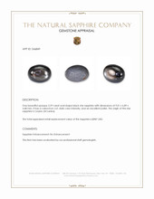 3.29 Ct. Black Star Sapphire from Ceylon (Sri Lanka) Appraisal