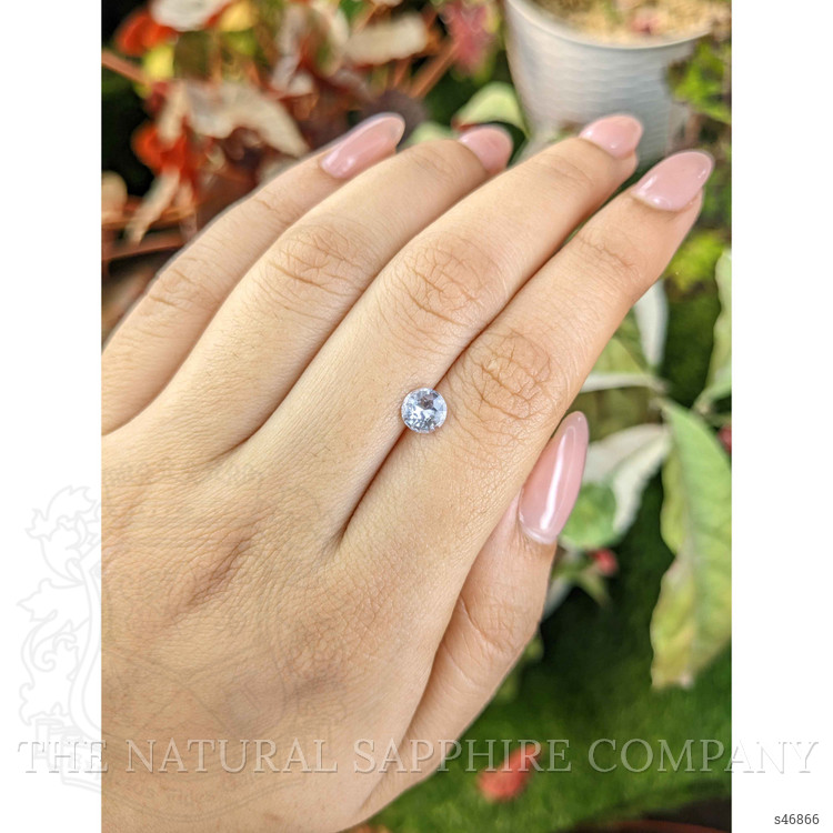 0.74 Ct. White Sapphire from Ceylon (Sri Lanka)