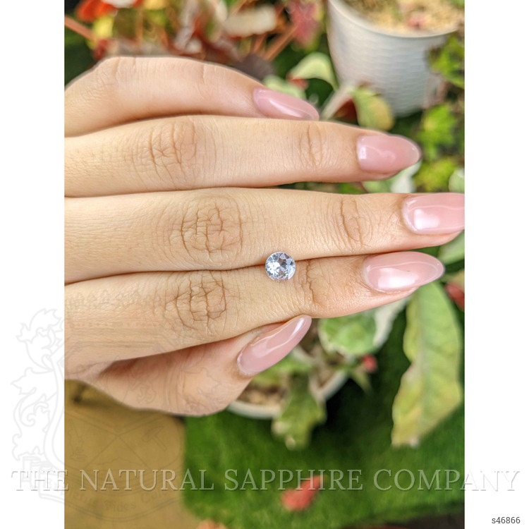 0.74 Ct. White Sapphire from Ceylon (Sri Lanka)