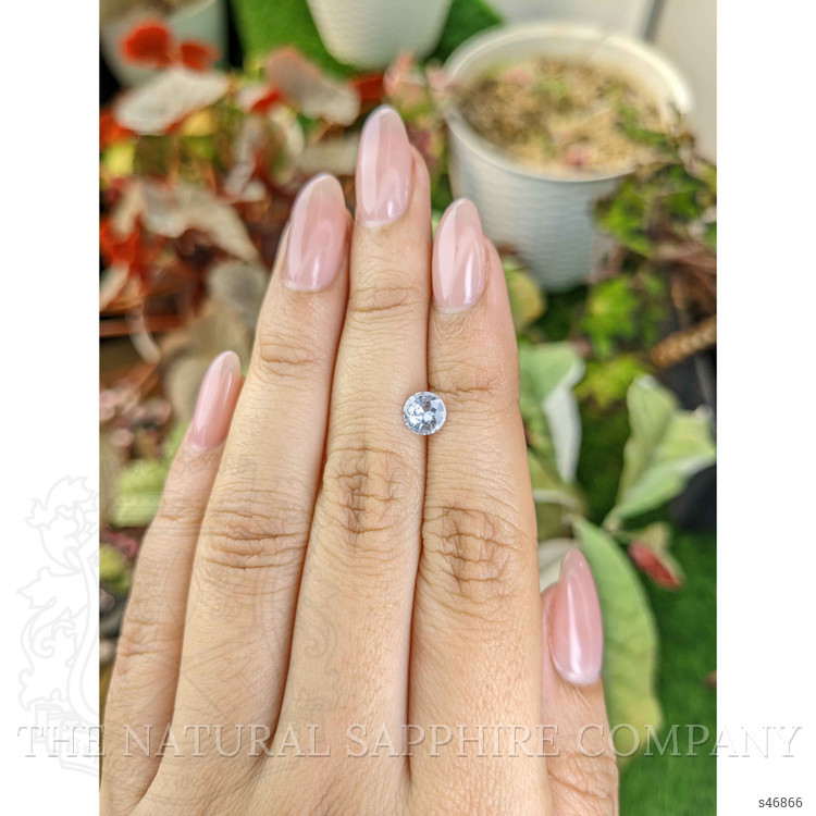 0.74 Ct. White Sapphire from Ceylon (Sri Lanka)