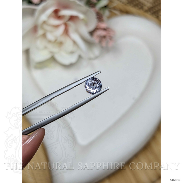 0.74 Ct. White Sapphire from Ceylon (Sri Lanka)