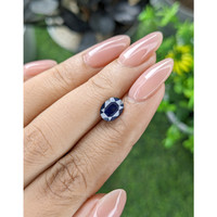 1.63 Ct. Blue Sapphire from Madagascar Life Style