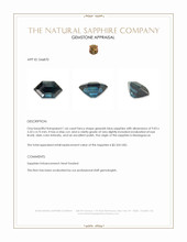 1.66 Ct. Greenish Blue Sapphire from Madagascar Appraisal