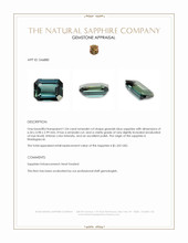 1.04 Ct. Greenish Blue Sapphire from Madagascar Appraisal