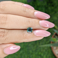 1.12 Ct. Bluish Green Sapphire from Madagascar Life Style