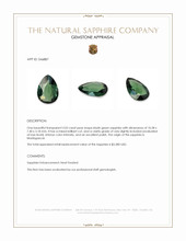 2.05 Ct. Bluish Green Sapphire from Madagascar Appraisal
