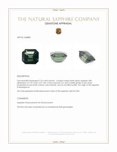 2.55 Ct. Bluish Green Sapphire from Madagascar Appraisal