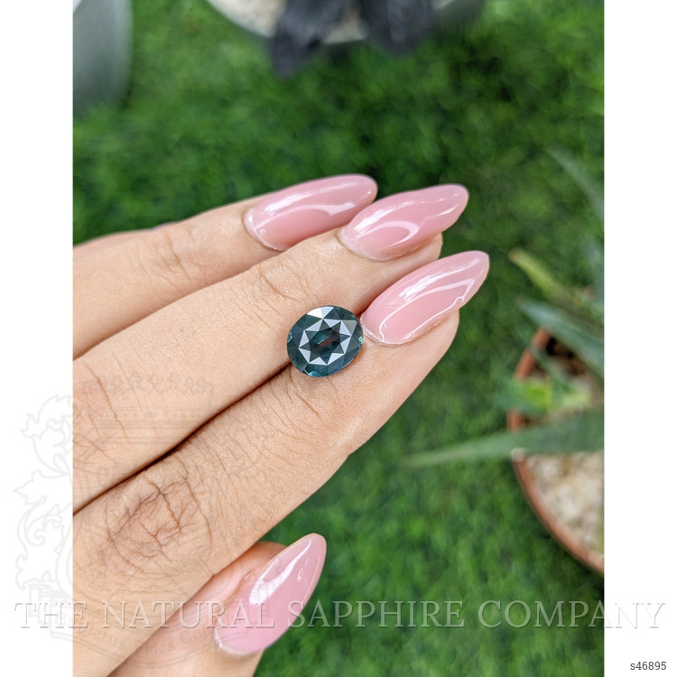 3.55 Ct. Greenish Blue Sapphire from Madagascar