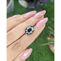 5.33 Ct. Bluish Green Sapphire from Madagascar Life Style
