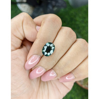 5.33 Ct. Bluish Green Sapphire from Madagascar Life Style