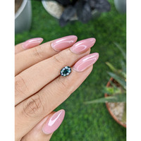 1.19 Ct. Greenish Blue Sapphire from Madagascar Life Style