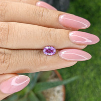 1.06 Ct. Pinkish Purple Sapphire from Madagascar Life Style