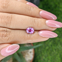 1.55 Ct. Purplish Pink Sapphire from Madagascar Life Style