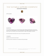 2.53 Ct. Purple Sapphire from Tanzania Appraisal