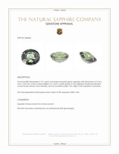 1.01 Ct. Brownish Green Sapphire from Tanzania Appraisal