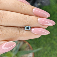 0.94 Ct. Greenish Blue Sapphire from Tanzania Life Style