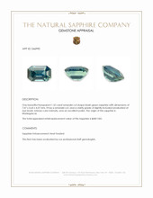 1.32 Ct. Bluish Green Sapphire from Madagascar Appraisal