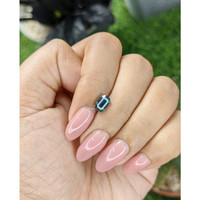 1.32 Ct. Bluish Green Sapphire from Madagascar Life Style