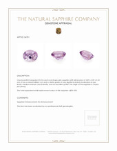 0.24 Ct. Pink Sapphire from Ceylon (Sri Lanka) Appraisal