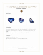 1.04 Ct. Blue Sapphire from Ceylon (Sri Lanka) Appraisal