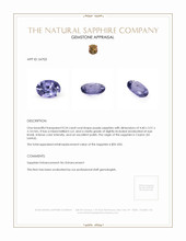 0.24 Ct. Purple Sapphire from Ceylon (Sri Lanka) Appraisal