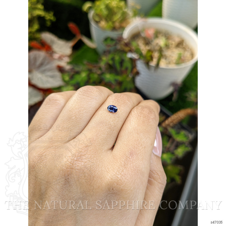 0.56 Ct. Blue Sapphire from Ceylon (Sri Lanka)