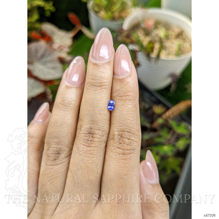 0.34 Ct. Purplish Blue Sapphire from Ceylon (Sri Lanka)