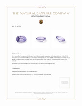 0.25 Ct. Purple Sapphire from Ceylon (Sri Lanka) Appraisal