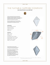 1.01 Ct. Greenish Blue Sapphire from Madagascar 3 D Scan Report